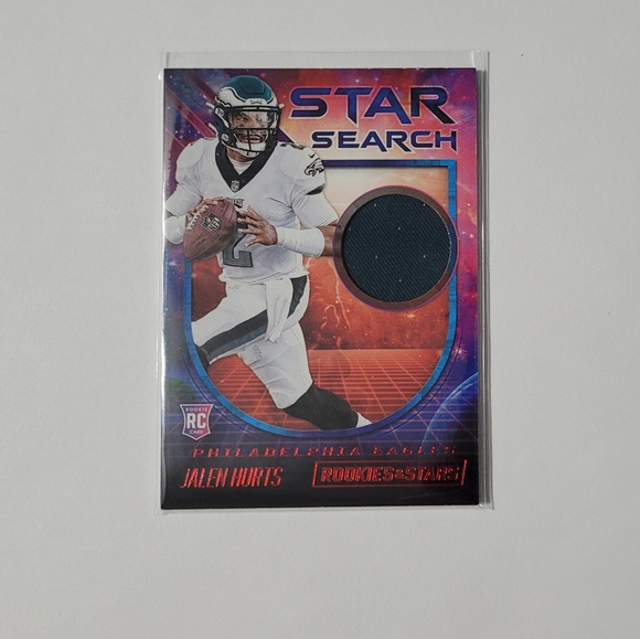Jalen Hurts 2023 Panini NFL Captain 26 Football Card  Philadelphia Eagles Jalen Hurts Rookie Game Worn Jersey Card NFL Panini Football